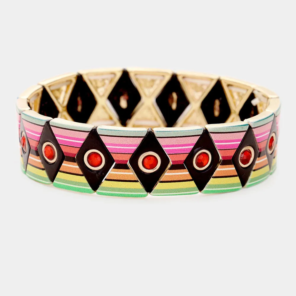 iLLASPARKZ Colorful  Western Metal Stretch Bracelet