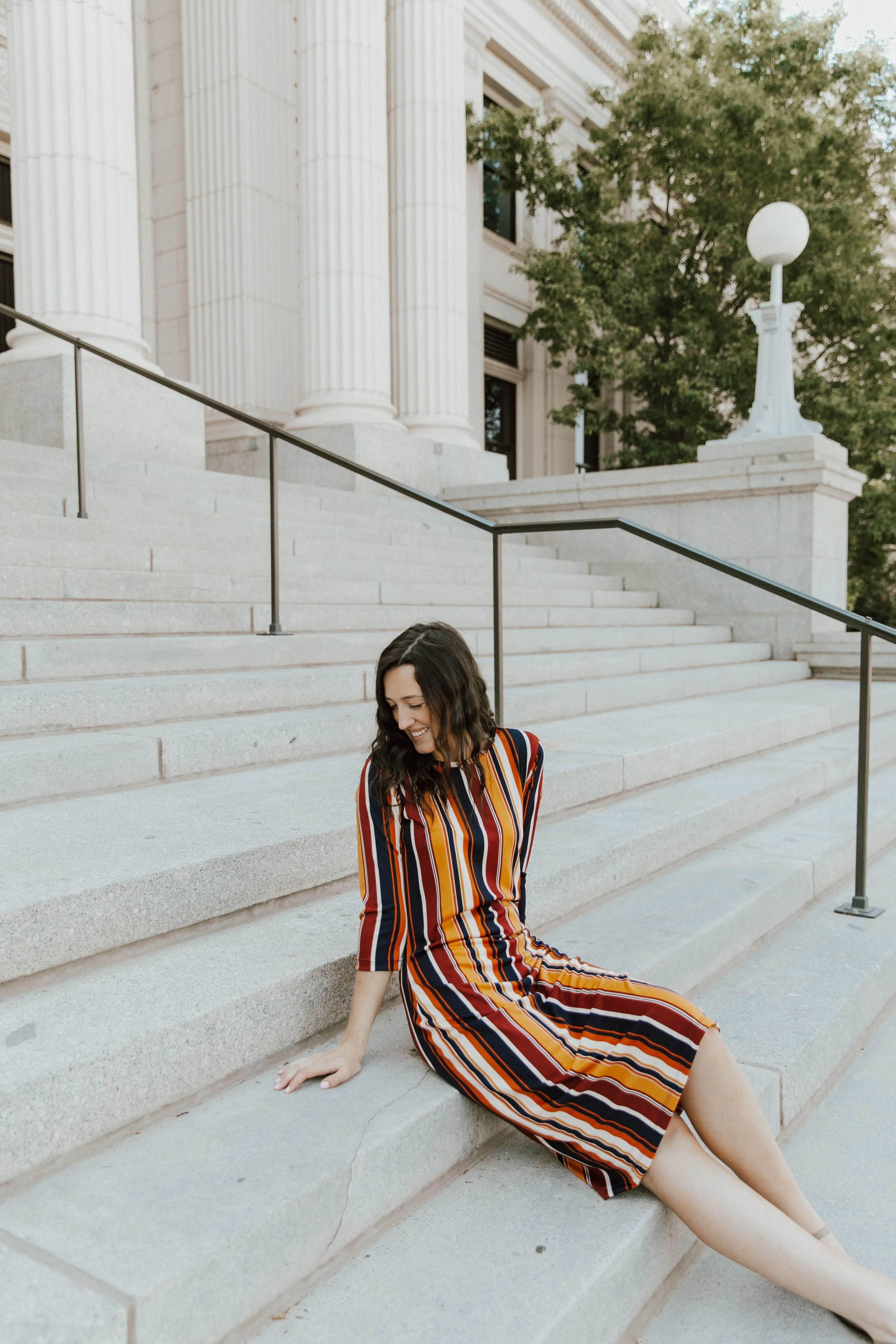 Jadyn Dress Collegiate Multi-stripe