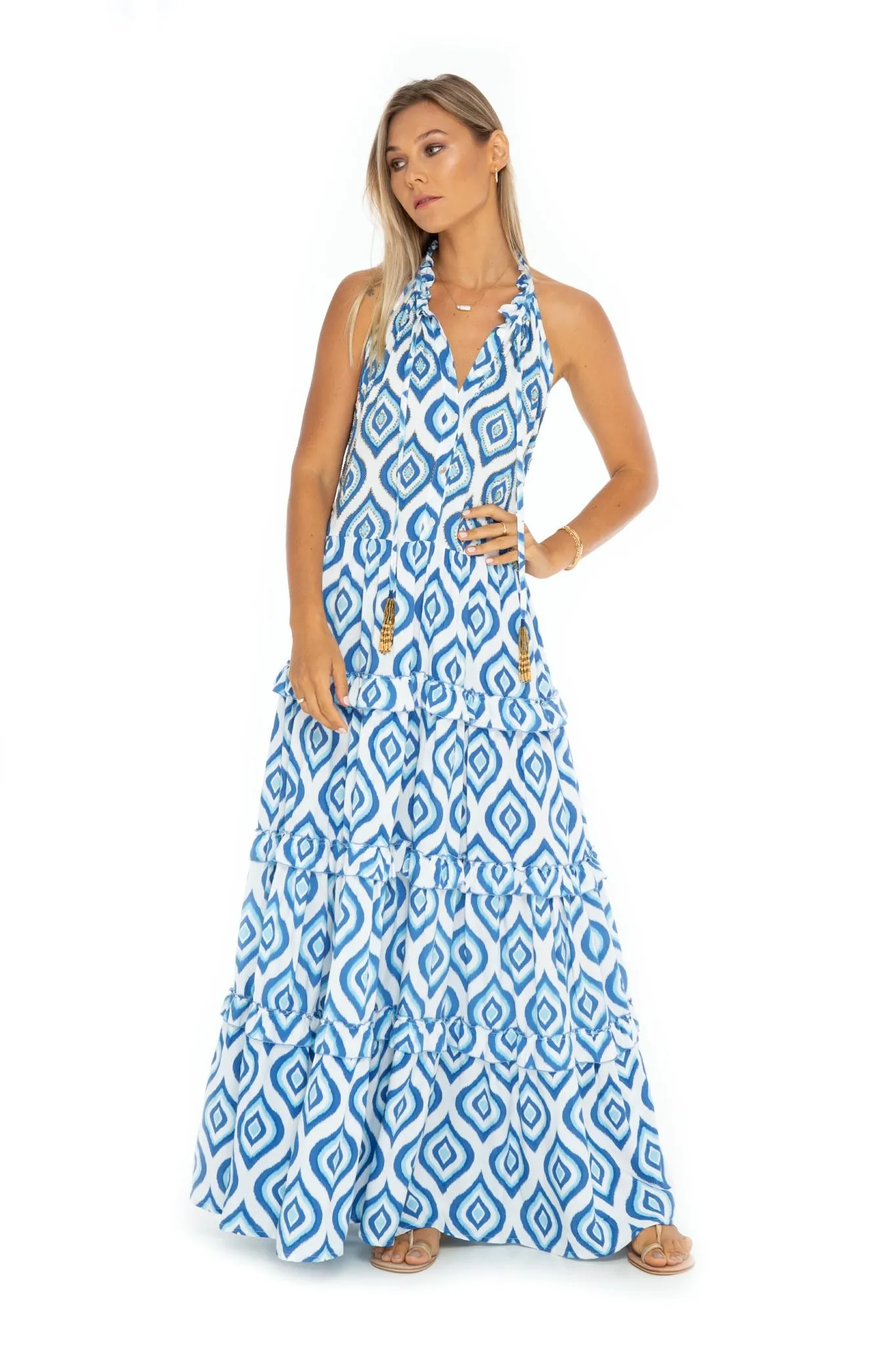 Java Celeste Long Dress