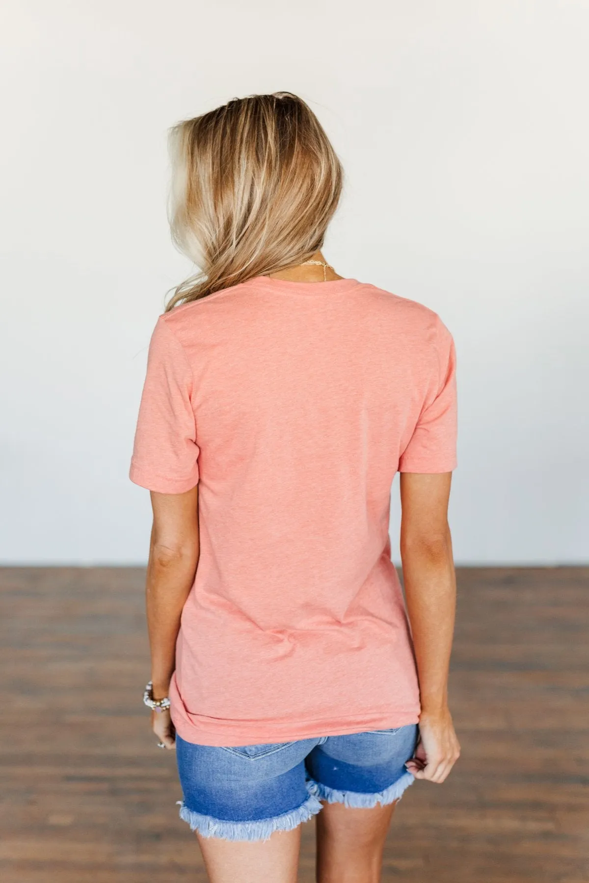 Just A Small Town Girl Graphic Tee- Dusty Peach