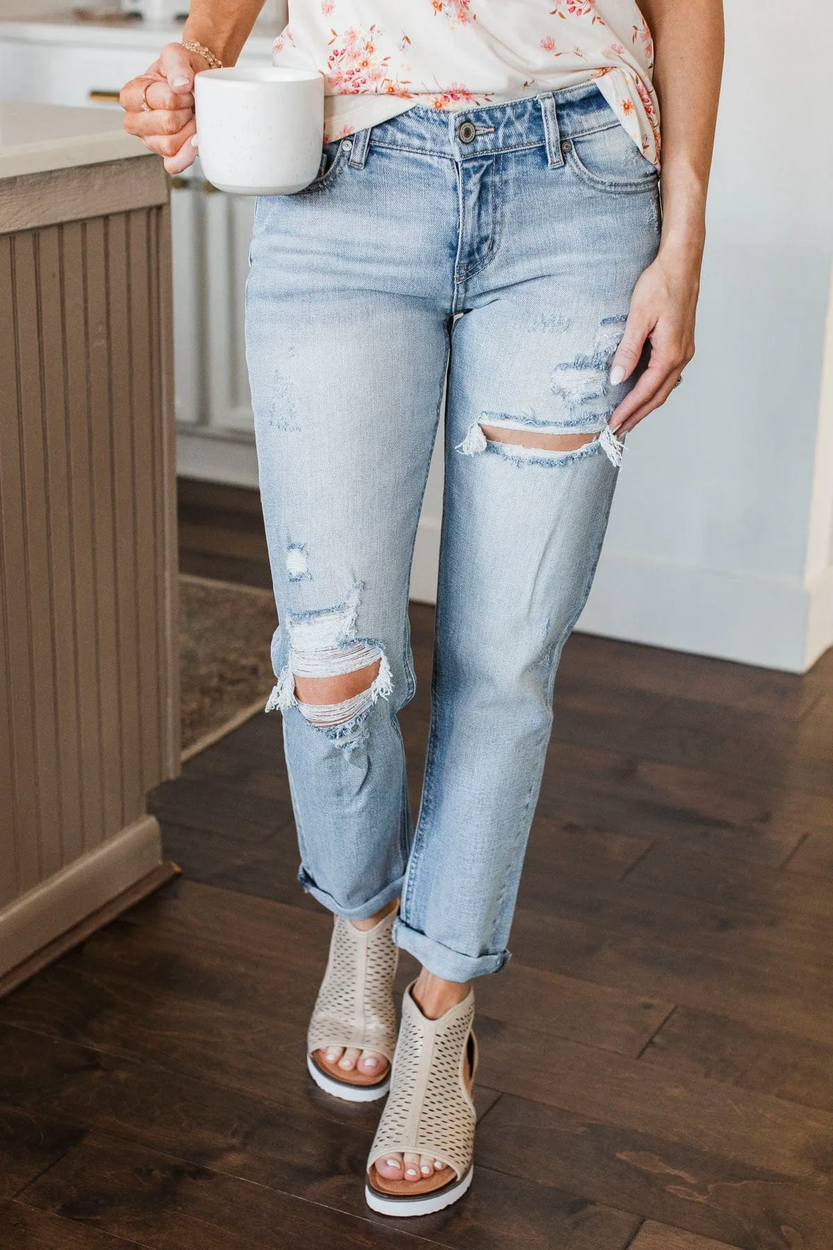 KanCan Boyfriend Jeans- Roxie Wash