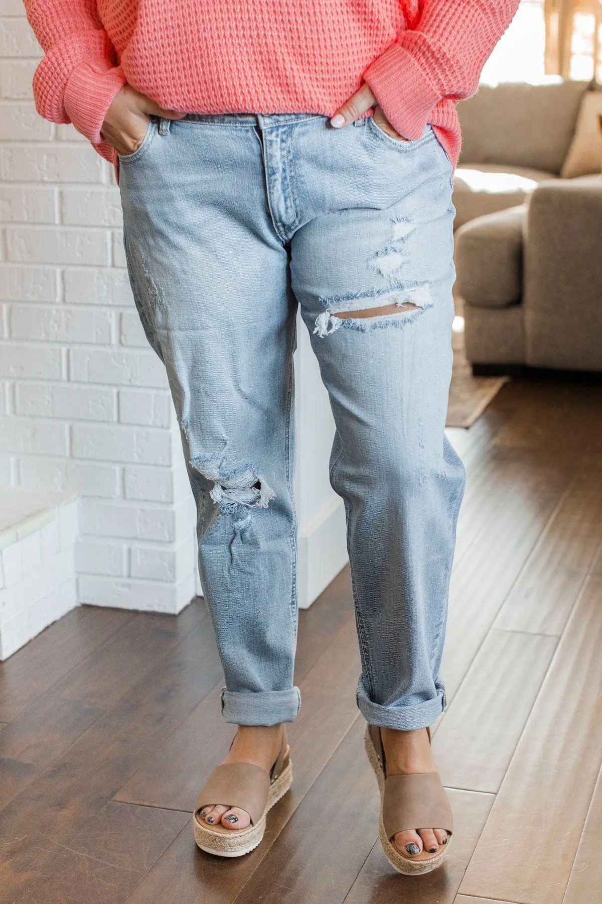 KanCan Boyfriend Jeans- Roxie Wash