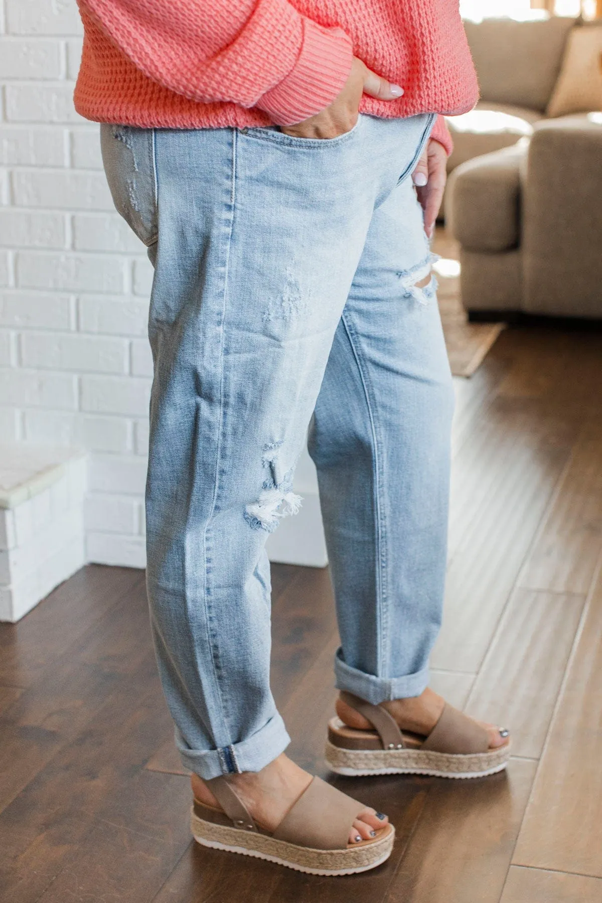 KanCan Boyfriend Jeans- Roxie Wash