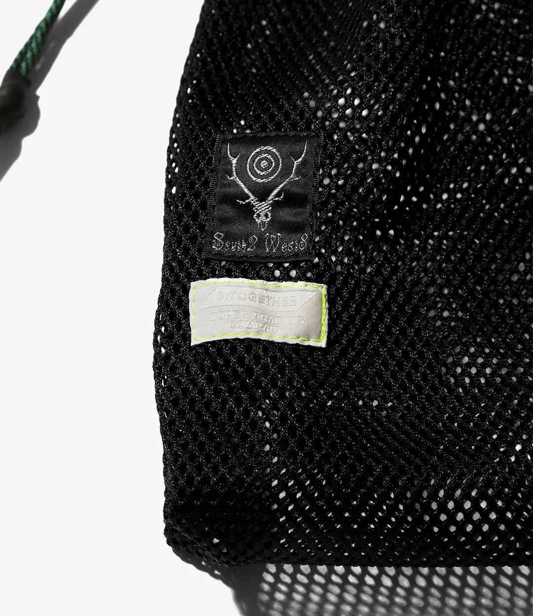 Kinchaku Bag –Black Nylon Mesh