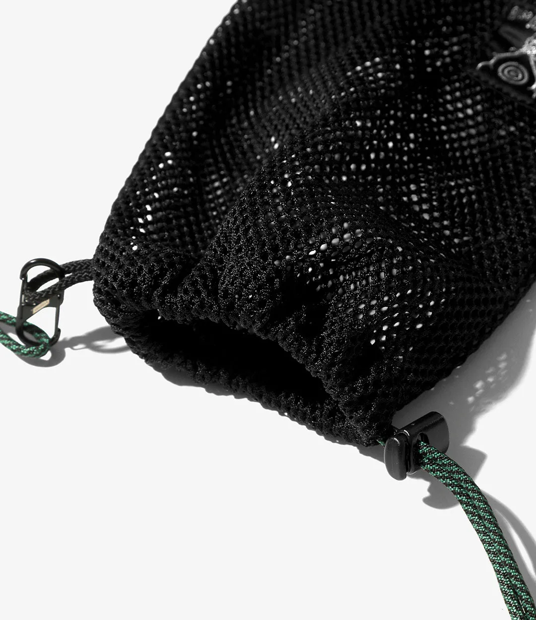 Kinchaku Bag –Black Nylon Mesh