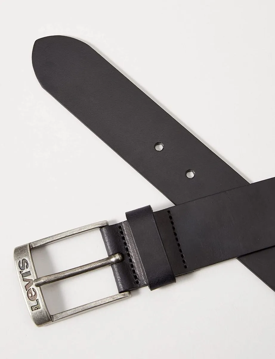 Levi's® New Duncan Leather Logo Belt Black