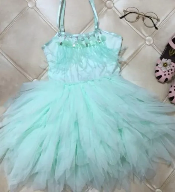 Little Princess Feathers And Ruffles Dress