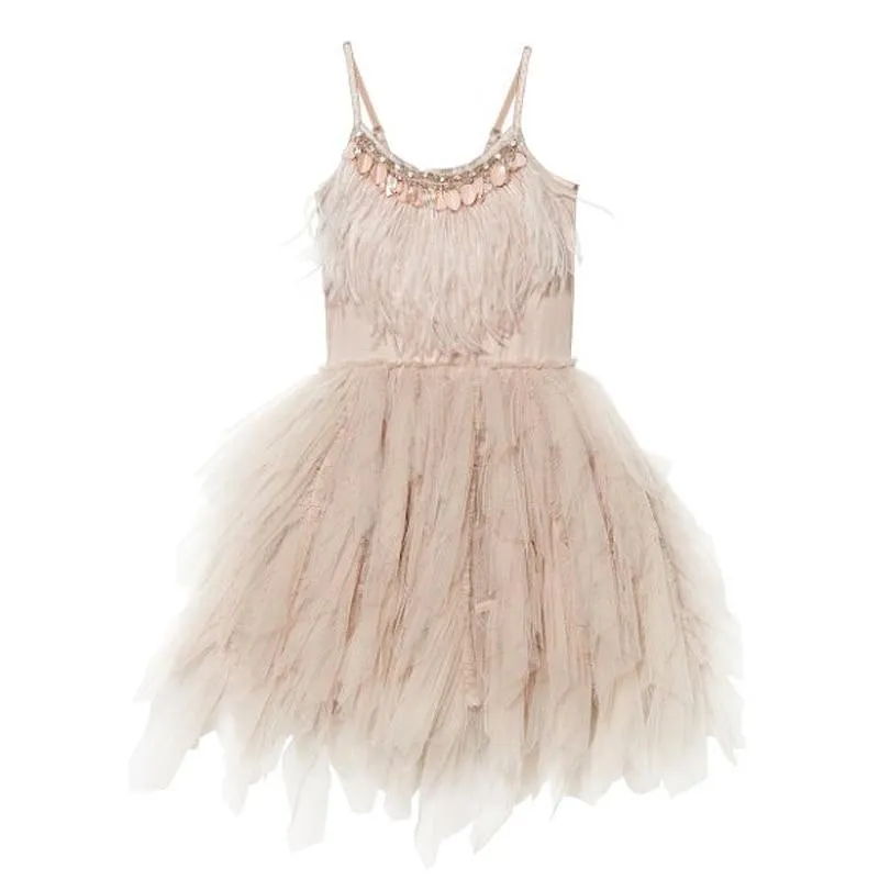 Little Princess Feathers And Ruffles Dress