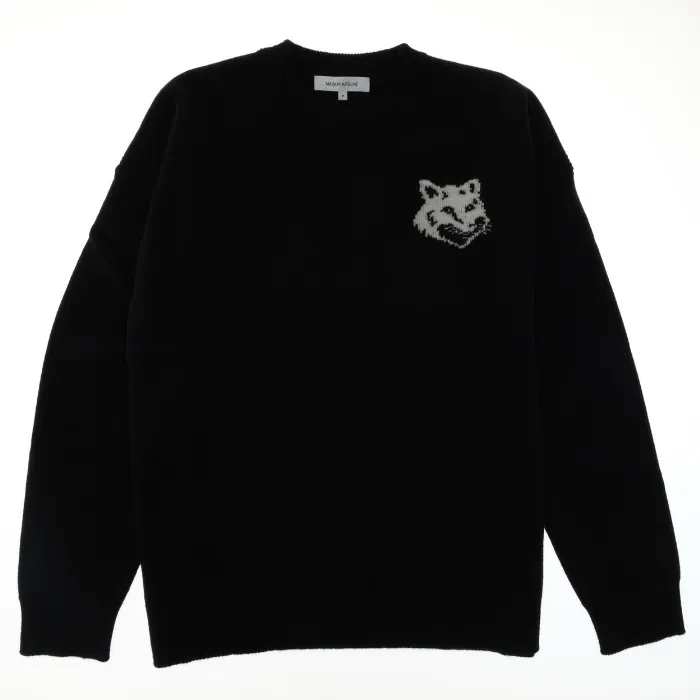 MAISON KITSUNE  |Wool Long Sleeves Plain Other Animal Patterns Logo Designers