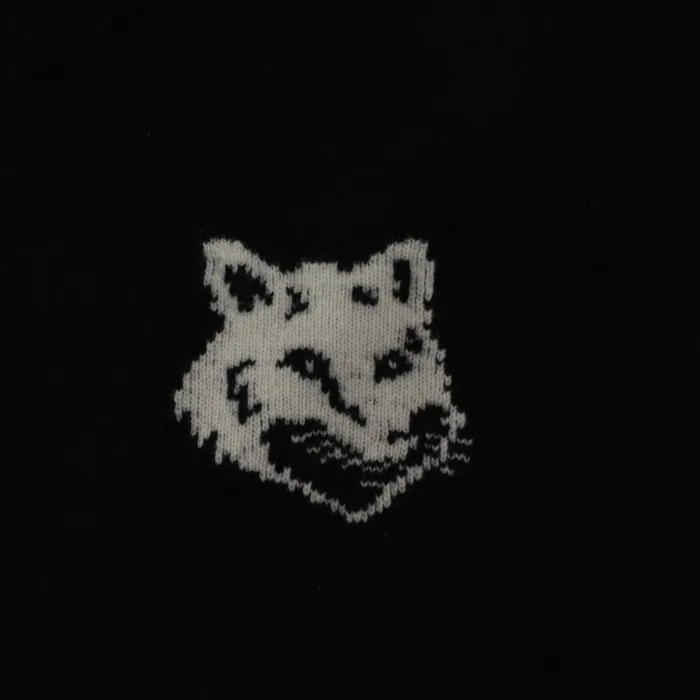 MAISON KITSUNE  |Wool Long Sleeves Plain Other Animal Patterns Logo Designers