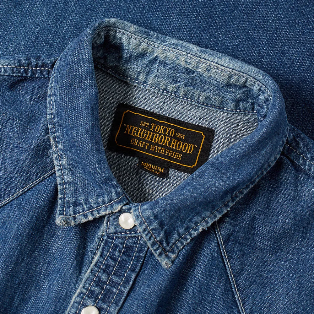 Neighborhood Rawhide Western ShirtDark Indigo