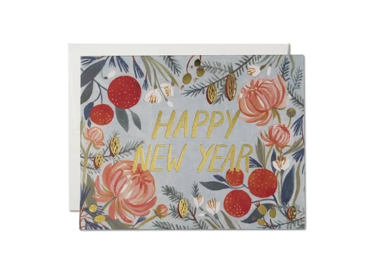 New Years Flowers Boxed Cards