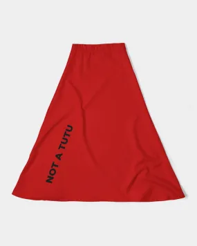 NOT A TUTU STILL DOLLY RED Women's A-Line Midi Skirt