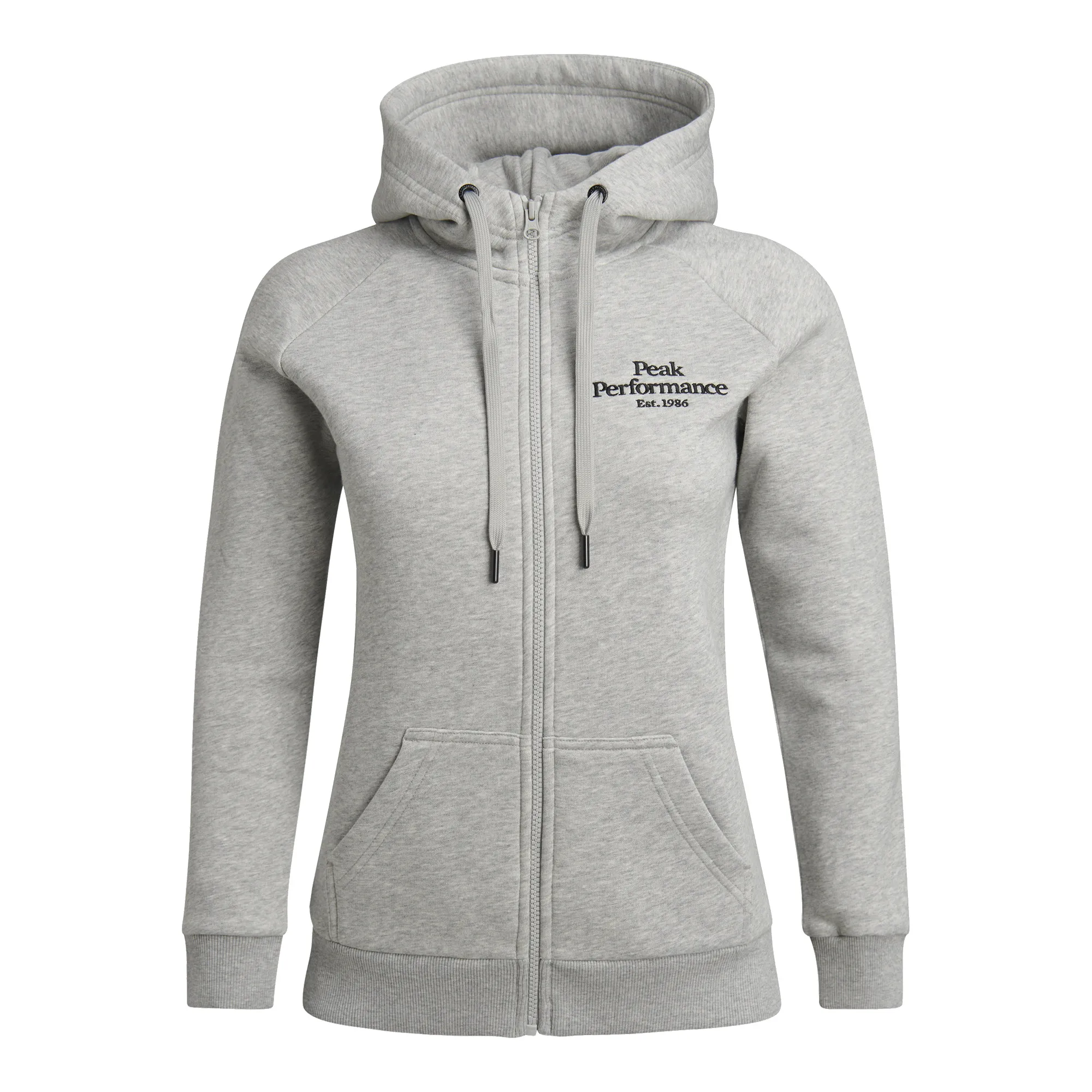 Peak Performance Women's Original Zip Hood (2020) Med Grey Melange | Buy Peak Performance Women's Original Zip Hood (2