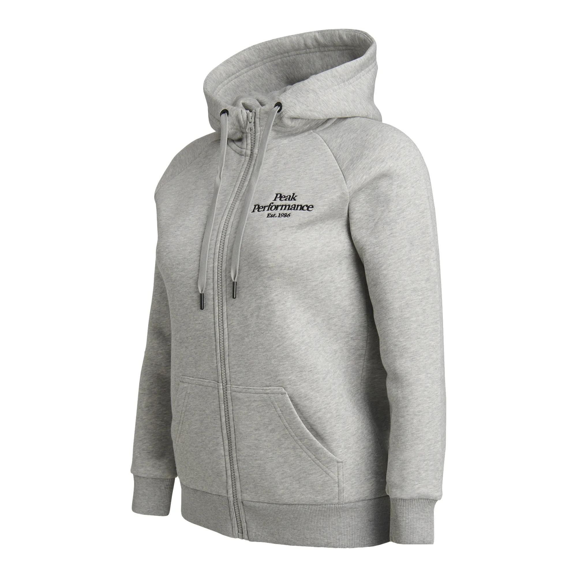 Peak Performance Women's Original Zip Hood (2020) Med Grey Melange | Buy Peak Performance Women's Original Zip Hood (2