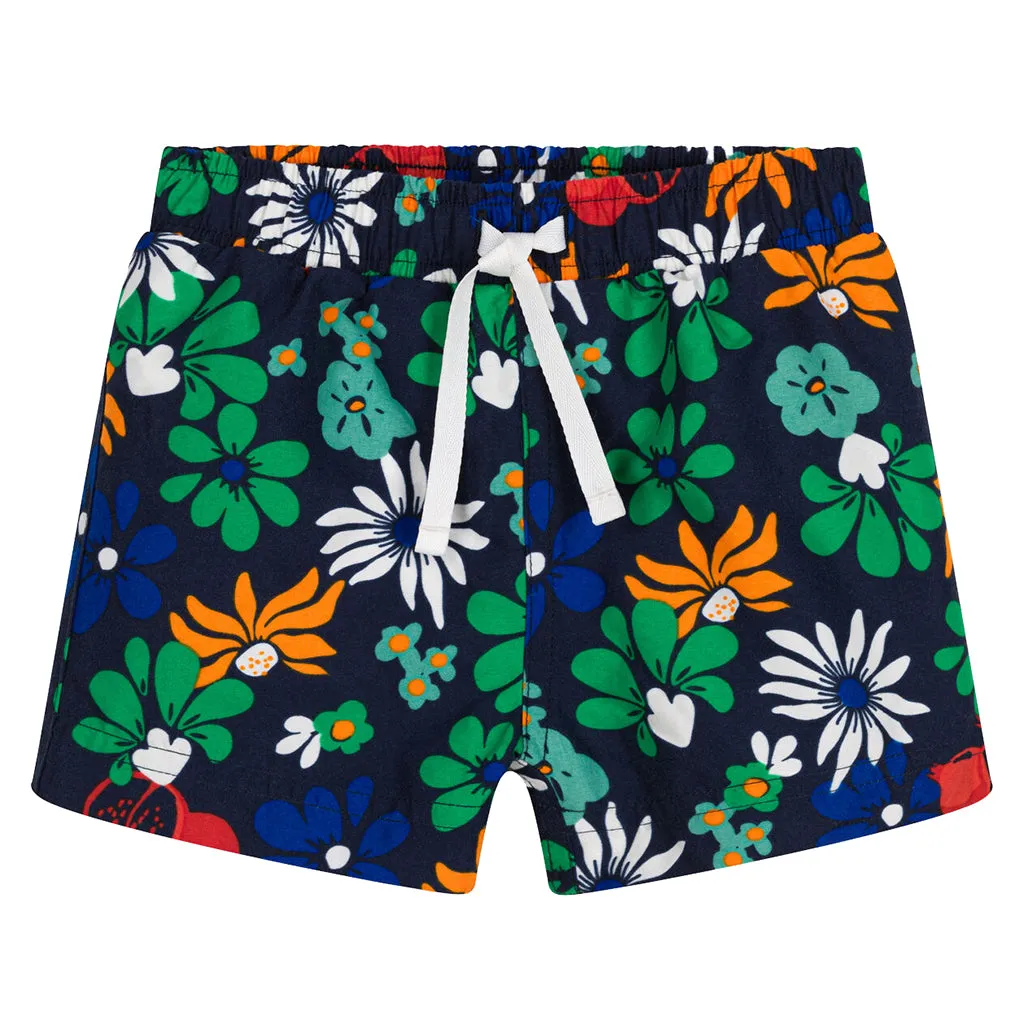 Petit Bateau Baby Swim Shorts Medieval Blue Floral