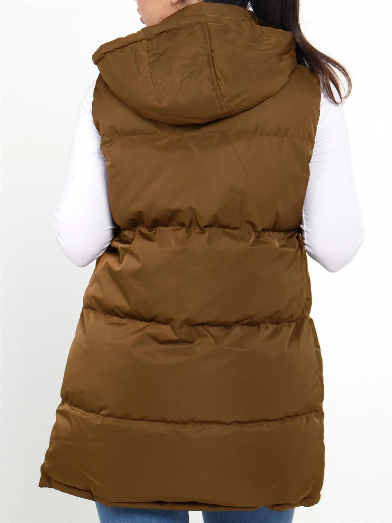 Plus Size Gilet Bodywarmer Jacket, Toffee Brown, Black, Pink, UK Sizes 18 to 25