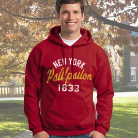 Psi Upsilon State and Date Printed Hoody - Gildan 18500 - CAD