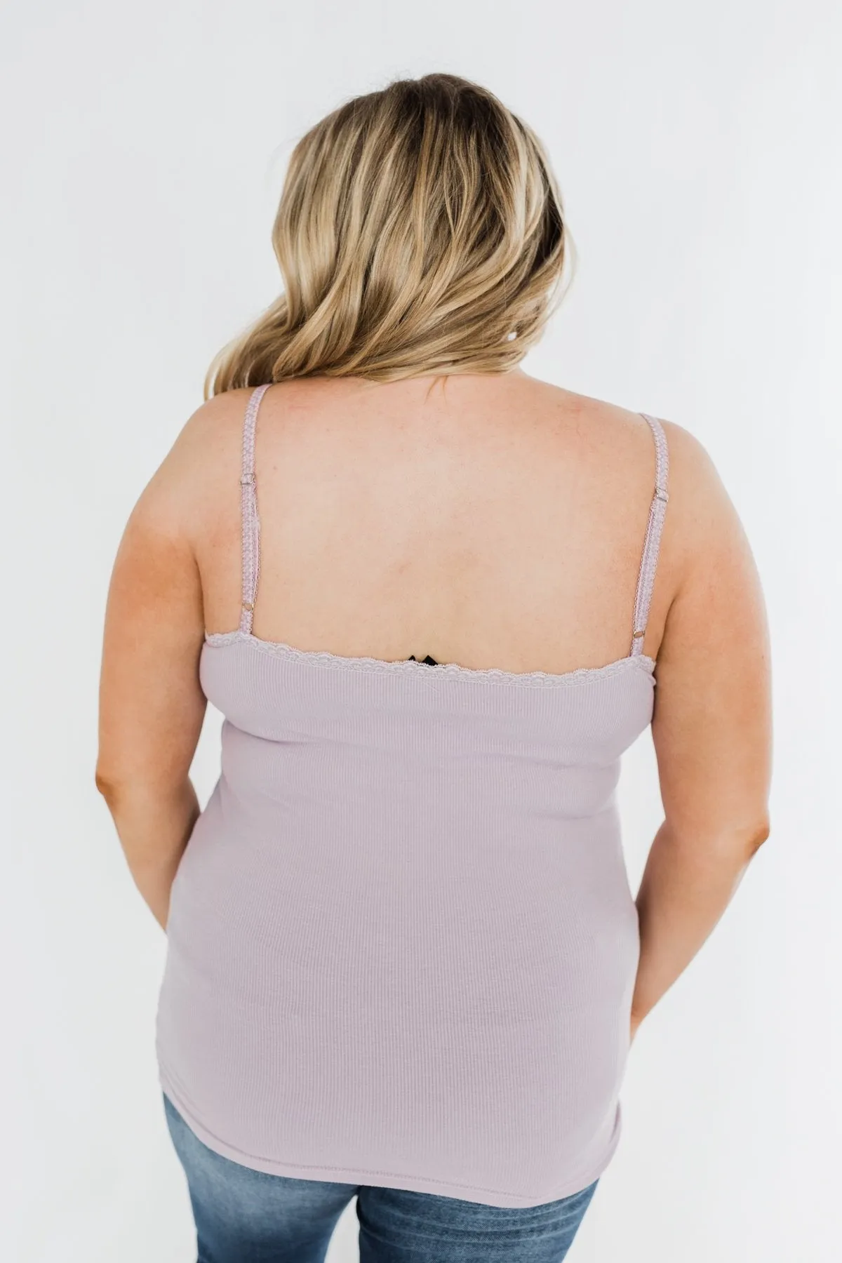 Pulse Basics Lace Trim Tank- Lilac