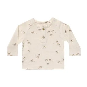 Quincy Mae Zion Shirt - Horses - Natural