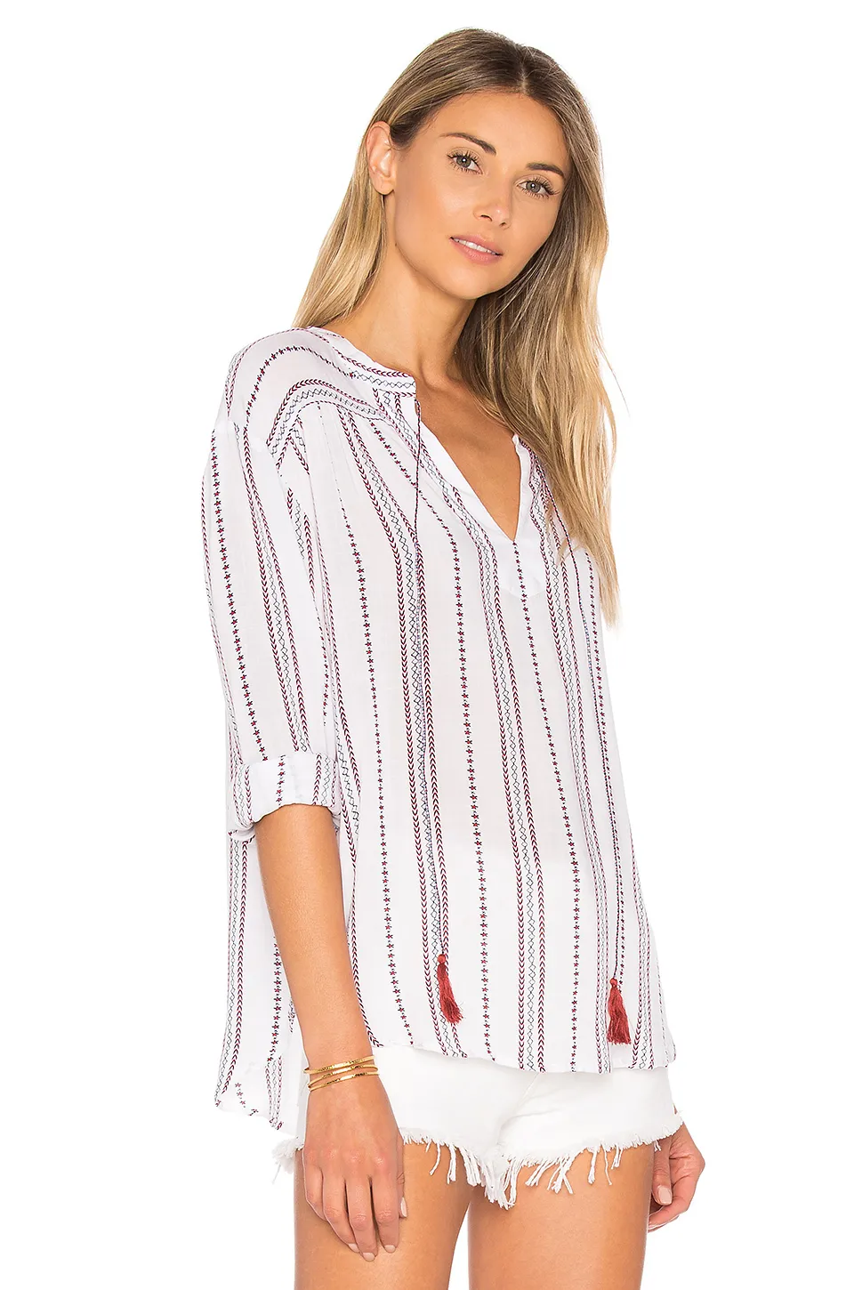 Rails  |Stripes Casual Style Shirts & Blouses