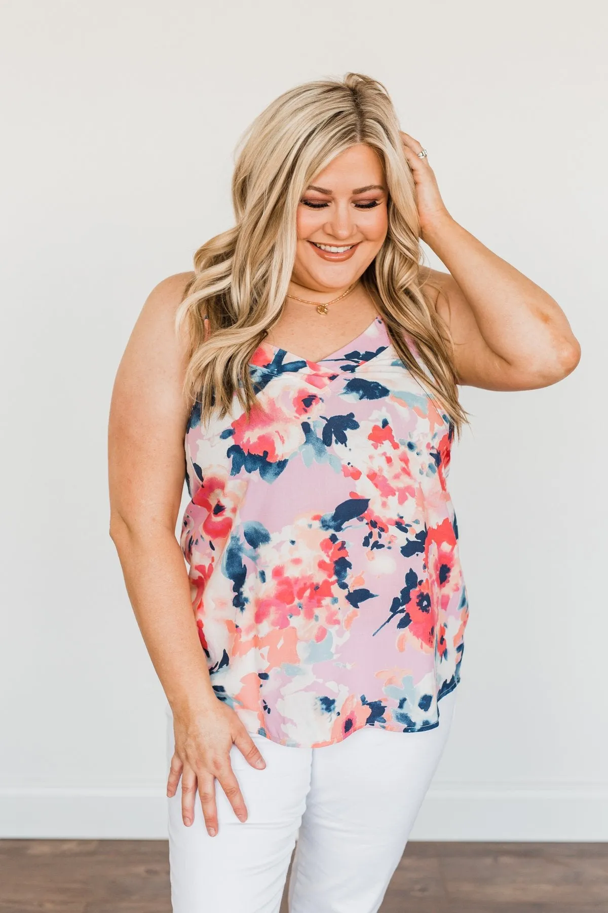 Ready For A Change Floral Tank Top- Coral & Pink