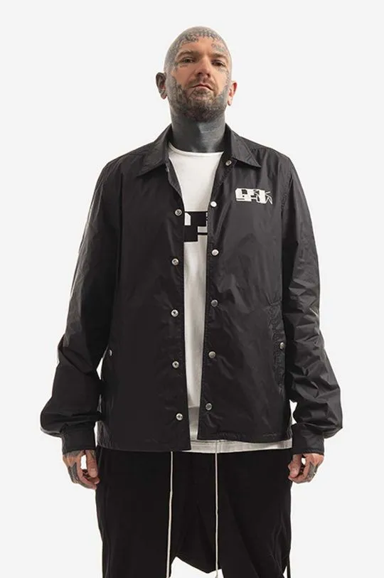 Rick Owens jacket Snapfront men's black color