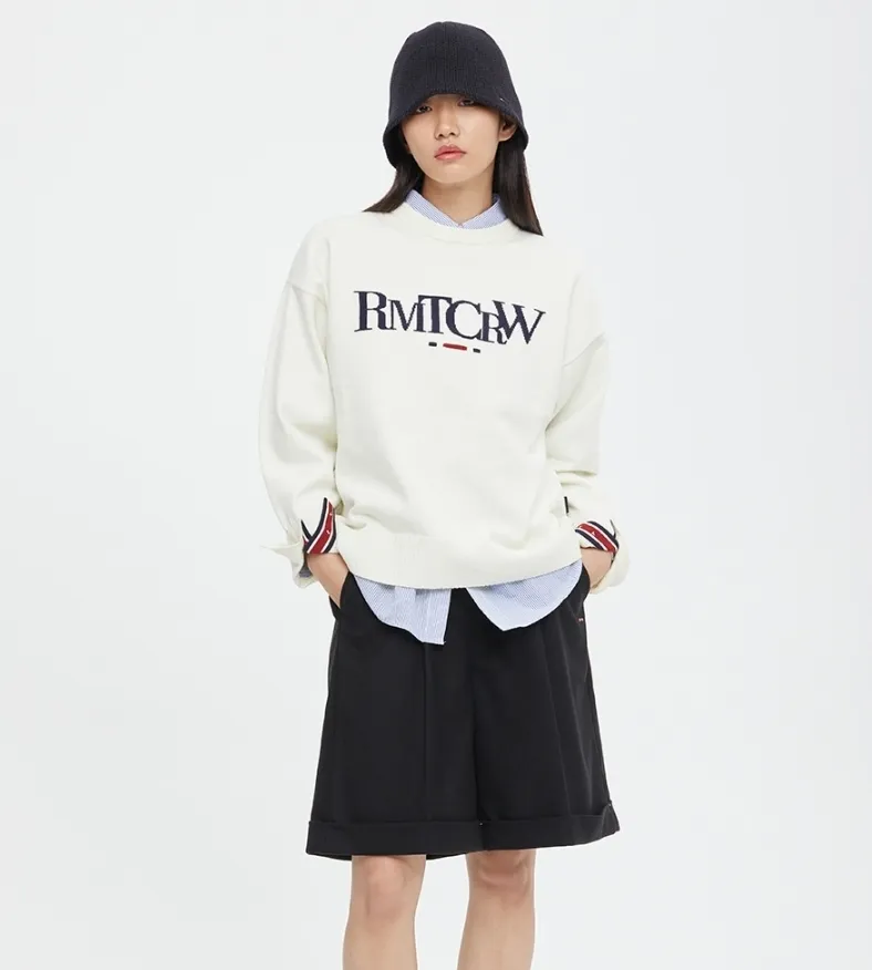 ROMANTIC CROWN  |Crew Neck Unisex Nylon Blended Fabrics Street Style