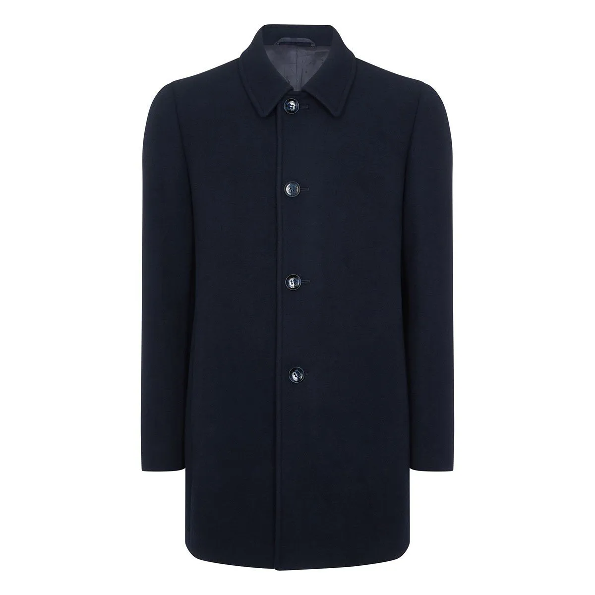 Rowan Tailored Wool Coat Navy