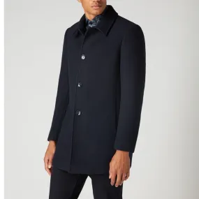 Rowan Tailored Wool Coat Navy