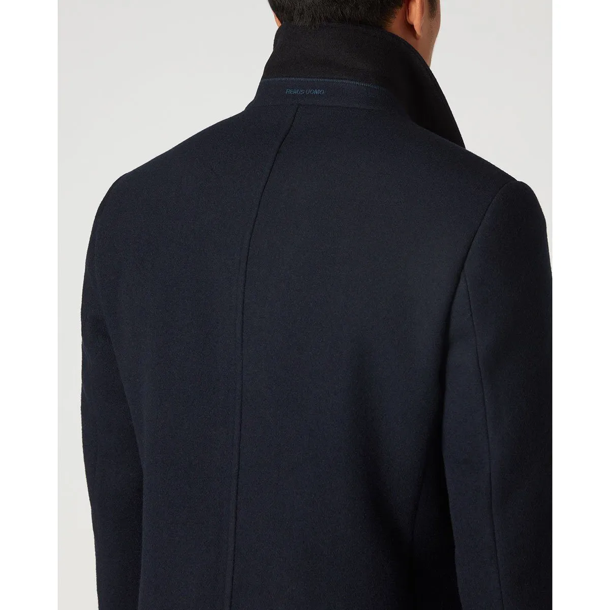 Rowan Tailored Wool Coat Navy