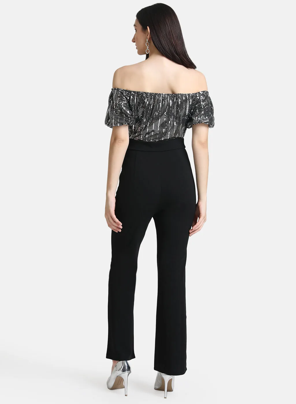 Sequin Off Shoulder Jumpsuit