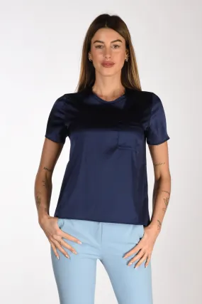 Shirt C Zero Tshirt Seta Blu Donna