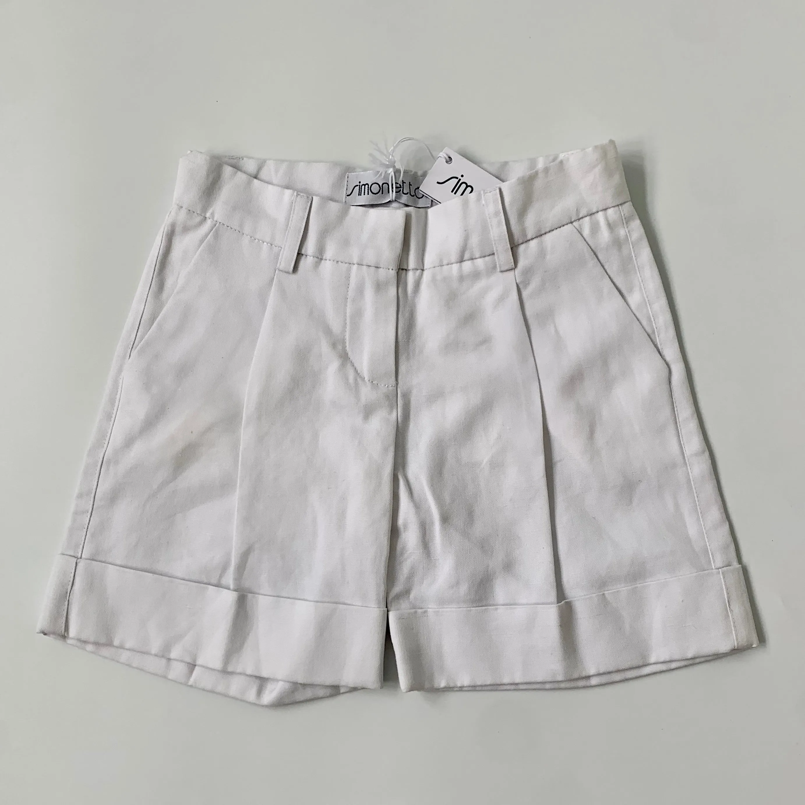 Simonetta White Shorts: 4 Years & 10 Years (Brand New)