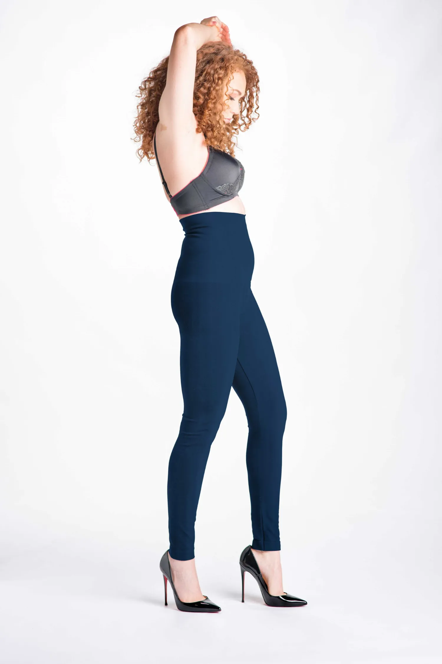 Snapback Postpartum Leggings - Navy