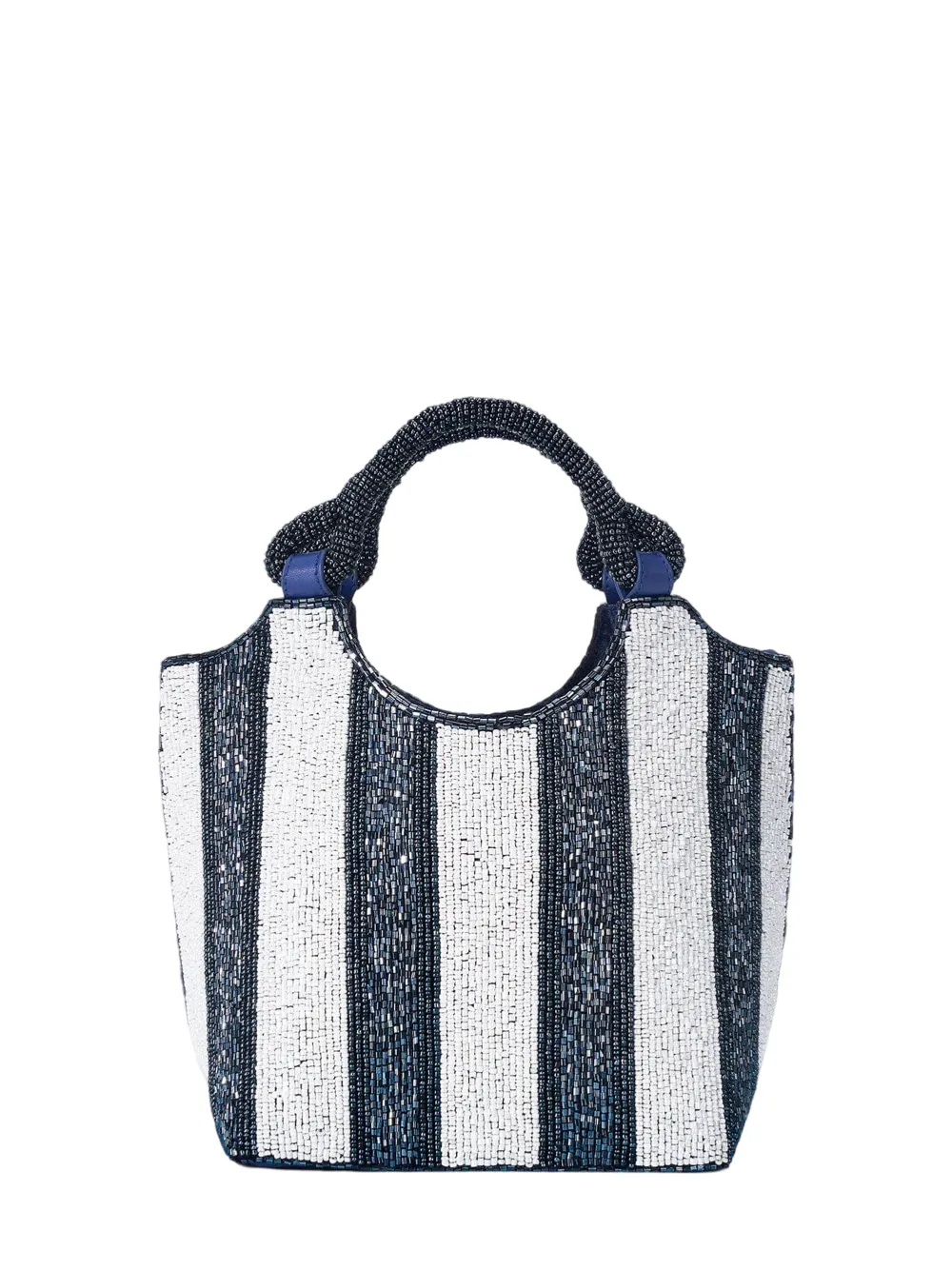 Staud Cote Beaded Bag in Breton Stripe