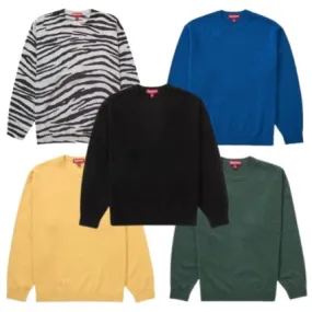 Supreme  |Leopard Patterns Unisex Street Style U-Neck Plain Logo