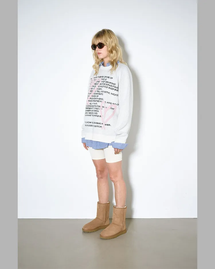 THE MUSEUM VISITOR  |Heart Unisex Street Style Oversized Logo Sweaters