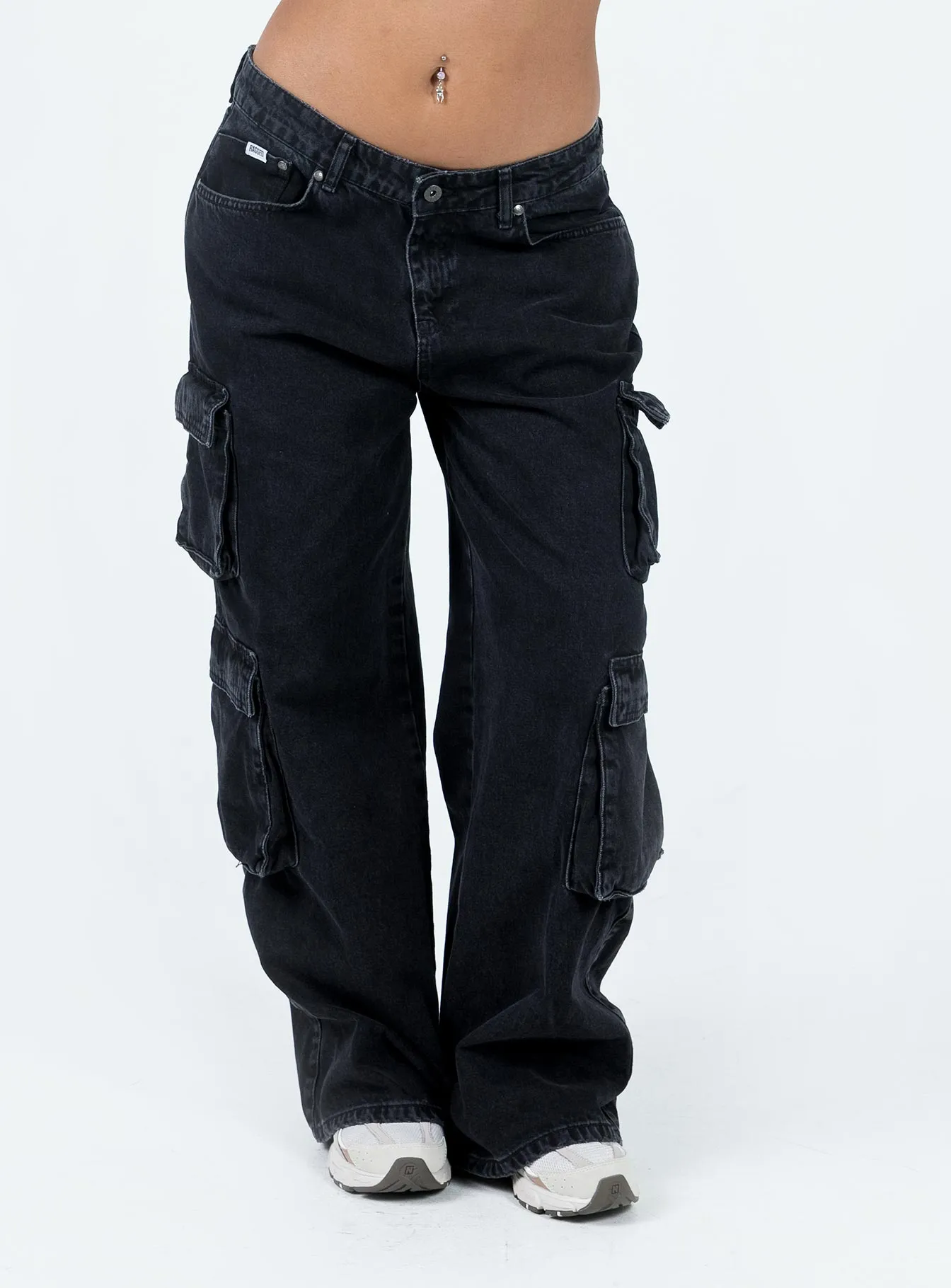 The Ragged Priest Black Combat Jeans Charcoal