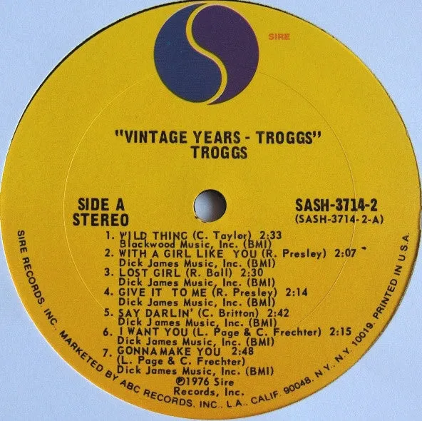 The Troggs ~ The Vintage Years