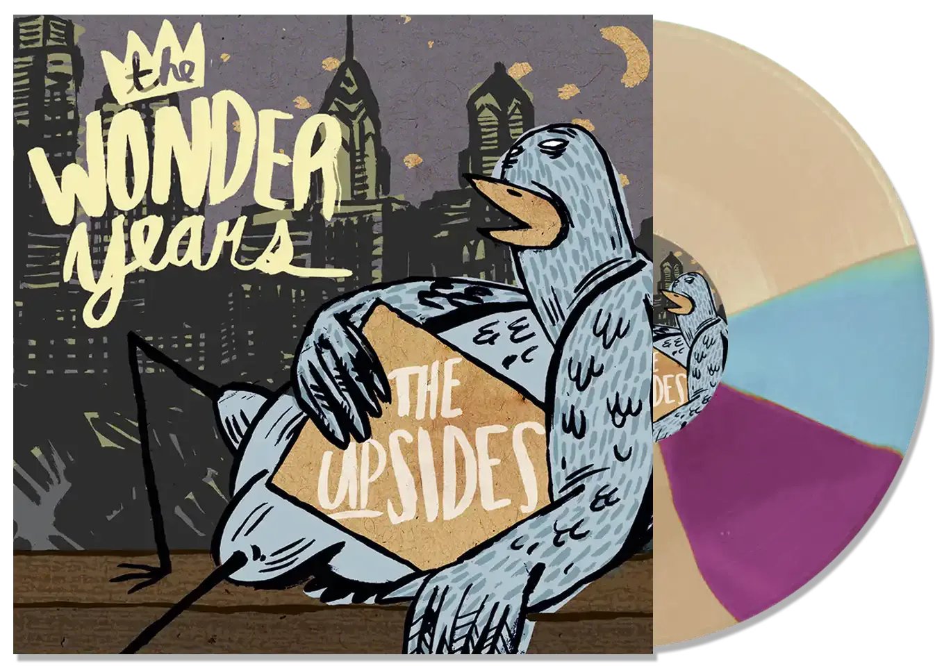 THE WONDER YEARS 'THE UPSIDES' CREAM, PURPLE & BLUE TWISTER LP – ONLY 500 MADE