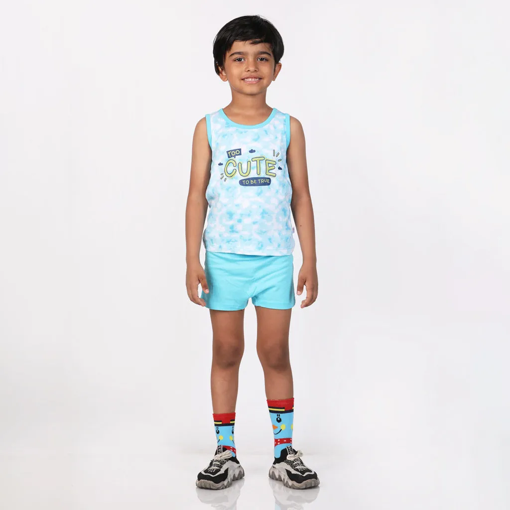 Top & Shorts Set - Tie-Dye Blues (2-4 years)