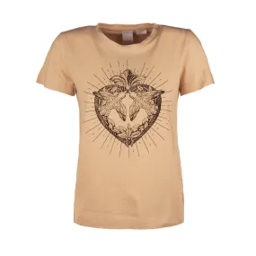 TSHIRT BOX JERSEY HEART Woman Pink Brown