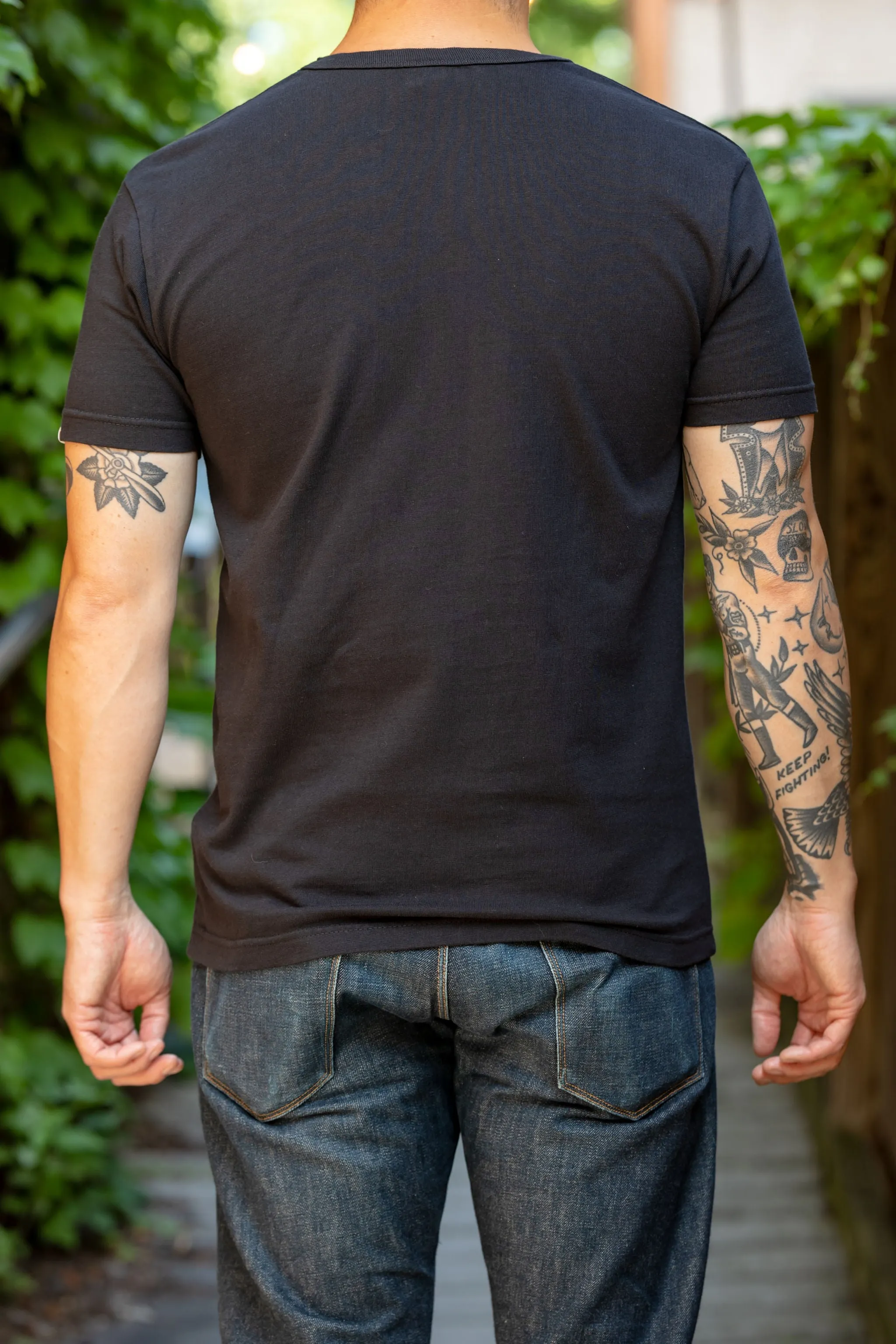 UES Ramayana Crew Neck Pocket T-Shirt - Black