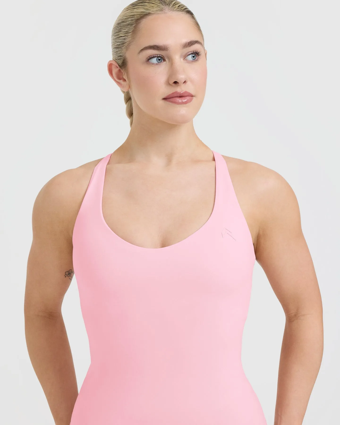 Unified V-Neck Cross Back Vest | Petal Pink