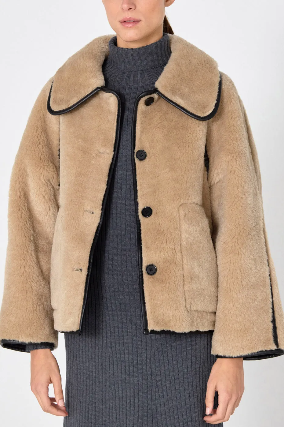 Vanilla Reversible Faux Fur Coat