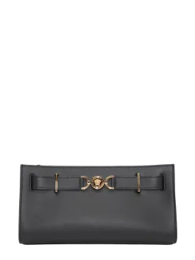 Versace Medusa '95 Clutch in Black Calf Leather