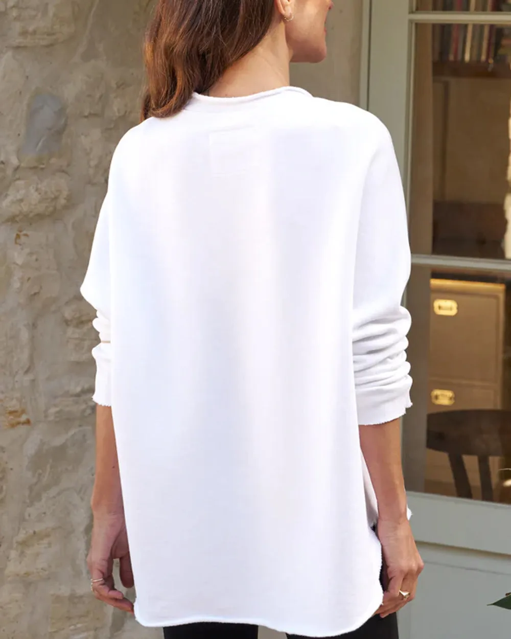 White Anna Long Sleeve Capelet