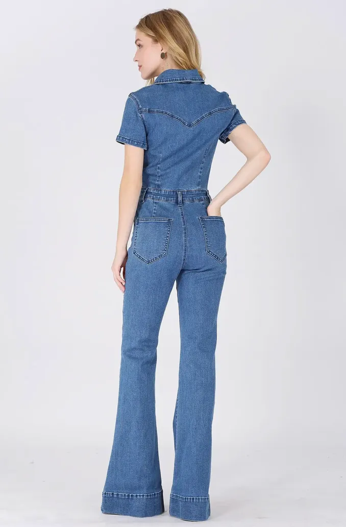 Wisteria Lane- Denim Jumpsuit