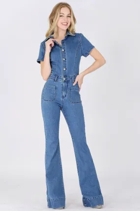 Wisteria Lane- Denim Jumpsuit